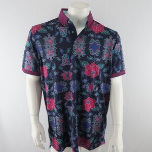 Greyson Golf Mountain Laurel Polo Shirt Mens Large‎ Raven Blue